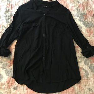 A.n.a Black Button Down